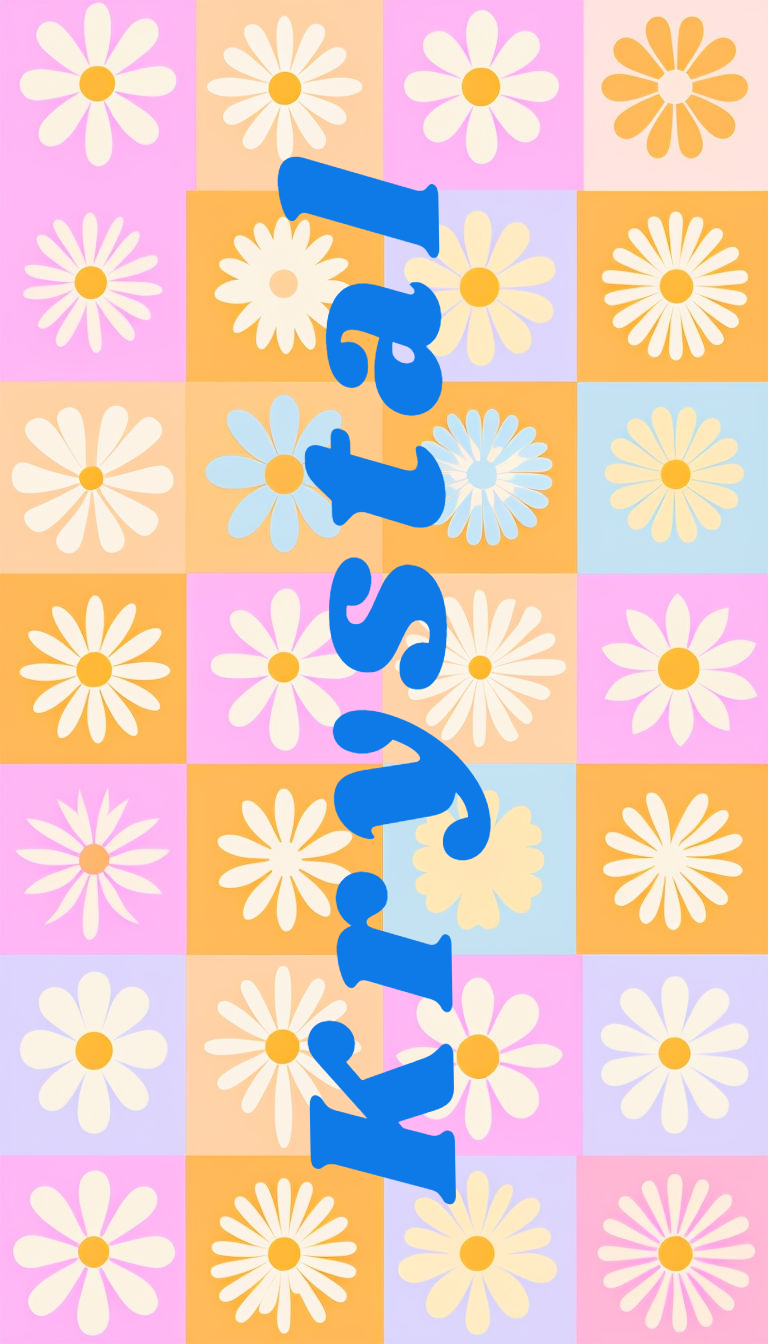 Krystal Retro Daisy Wallpaper