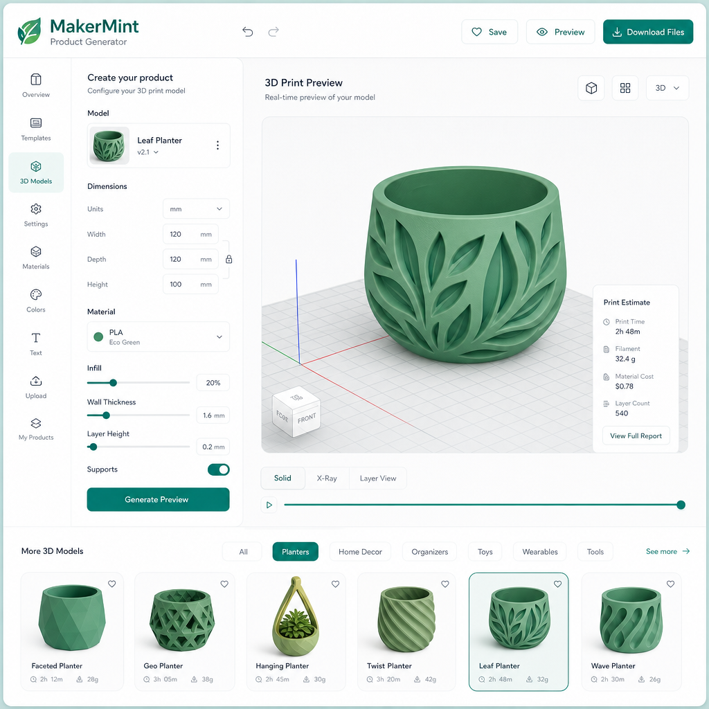 Product Generator screenshot